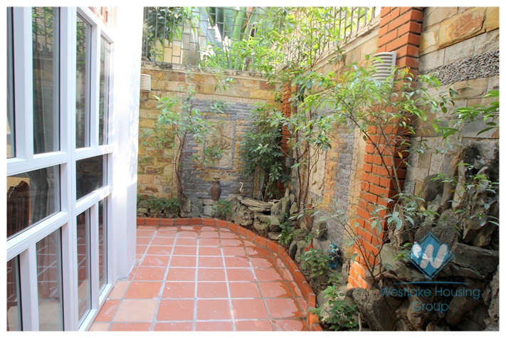 Beautiful villa with garage and garden for rent in Ciputra, Tay Ho